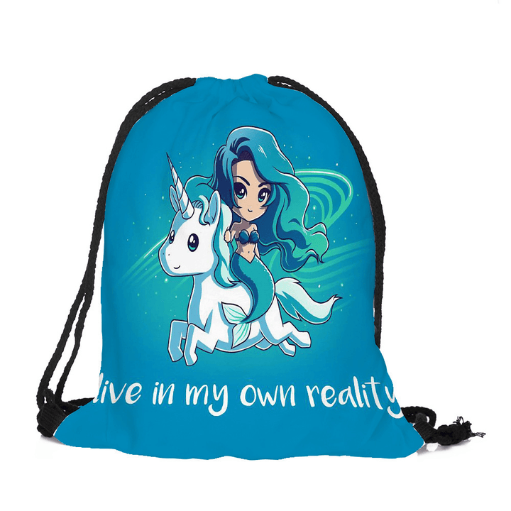 1 Pcs Storage Bundle Bag Waterproof 3D Cartoon Drawstring Clothing Bag Travel Camping Bag - MRSLM