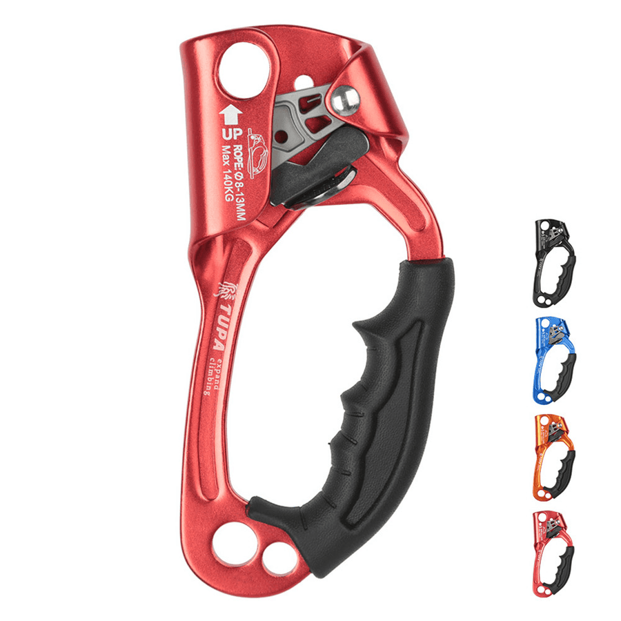 XINDA Aluminum Alloy Climbing Mountaineer Hand Grasp Climbing Ascender Device Rappelling Belay for 8-12Mm Rope - MRSLM