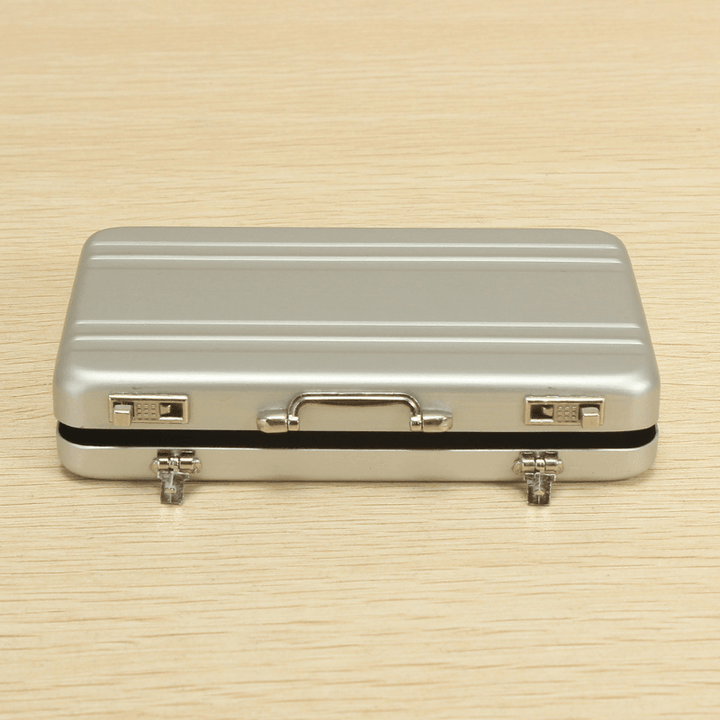 Aluminum Business Credit Cards Box Mini Suitcase Card Holder High Grade Business Office Cards Box - MRSLM