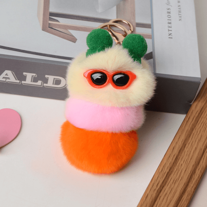 Rex Rabbit Caterpillar Fur Pendant Creative Gift - MRSLM