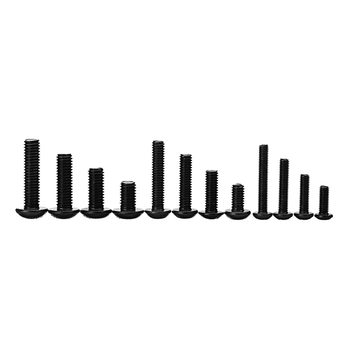 Suleve™ MXCH3 440Pcs M3/M4/M5 Carbon Steel Screw Hex Socket Button Head Bolt Nut Assortment Kit - MRSLM