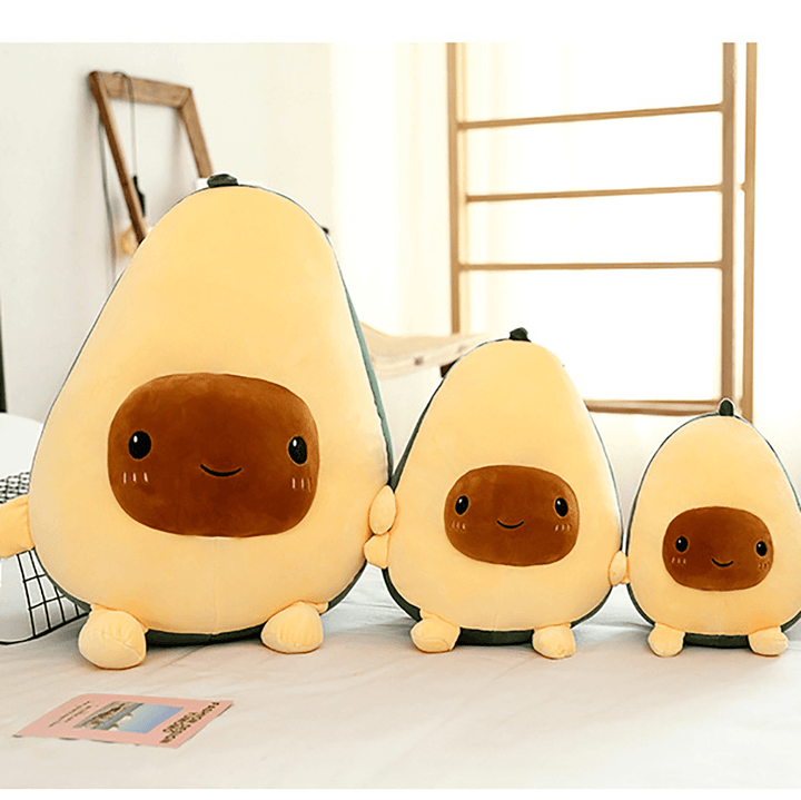 25/35/60CM Cute Avocado Stuffed Plush Toy Soft Baby Doll Cartoon Fruit Pillow Sofa Cushion for Kids Birthday Gift - MRSLM