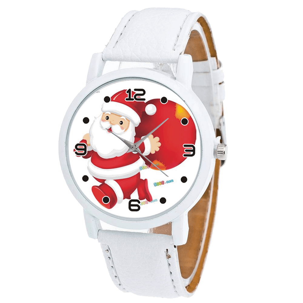 Cartoon Santa Claus and Gift Pattern Cute Kid Watch Fashion Children Quartz Watch - MRSLM