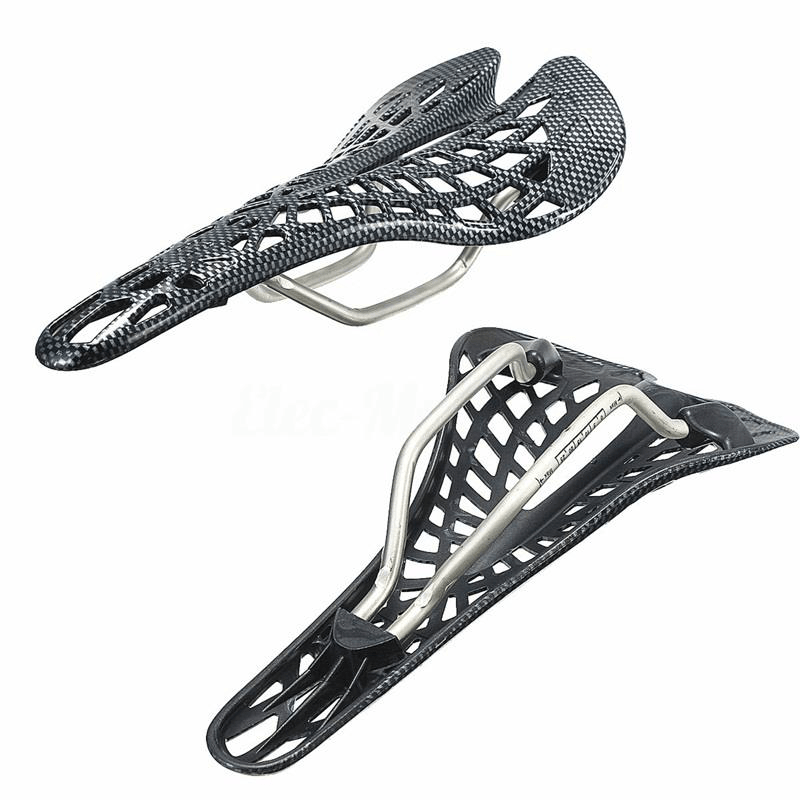 BIKIGHT 280 * 135MM Carbon Mountain MTB Road Bicycle Bike Cycling Hollow Light Weight Saddle Seat - MRSLM