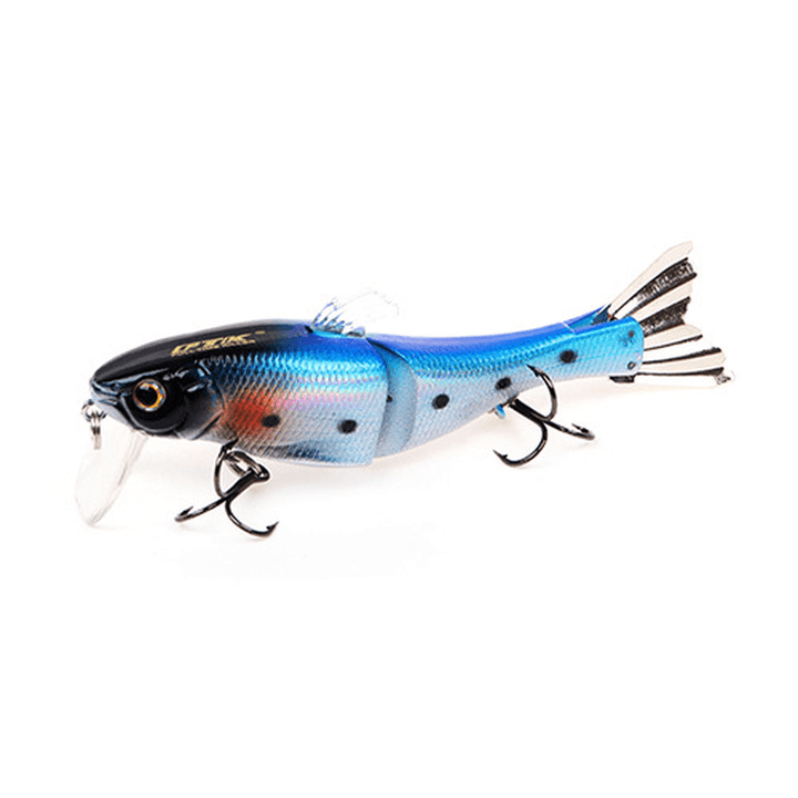 HF021 1Pc 95Mm 13G Minnow Fishing Lure Hard Bait 2 Sections Double Hook Luminous - MRSLM