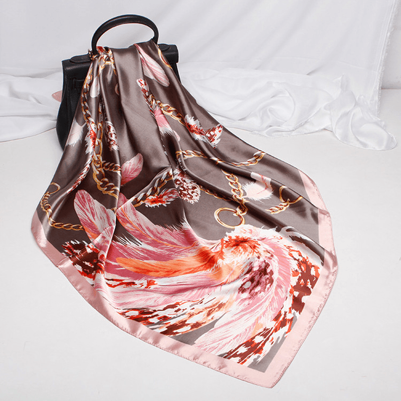 Digital Printed Square Silk Scarf - MRSLM