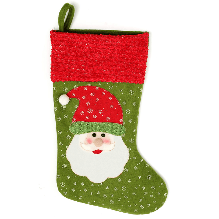 Christmas Santa Clau Snowman Elk Stockings Hanging Gift Bag Christmas Party Deocration - MRSLM