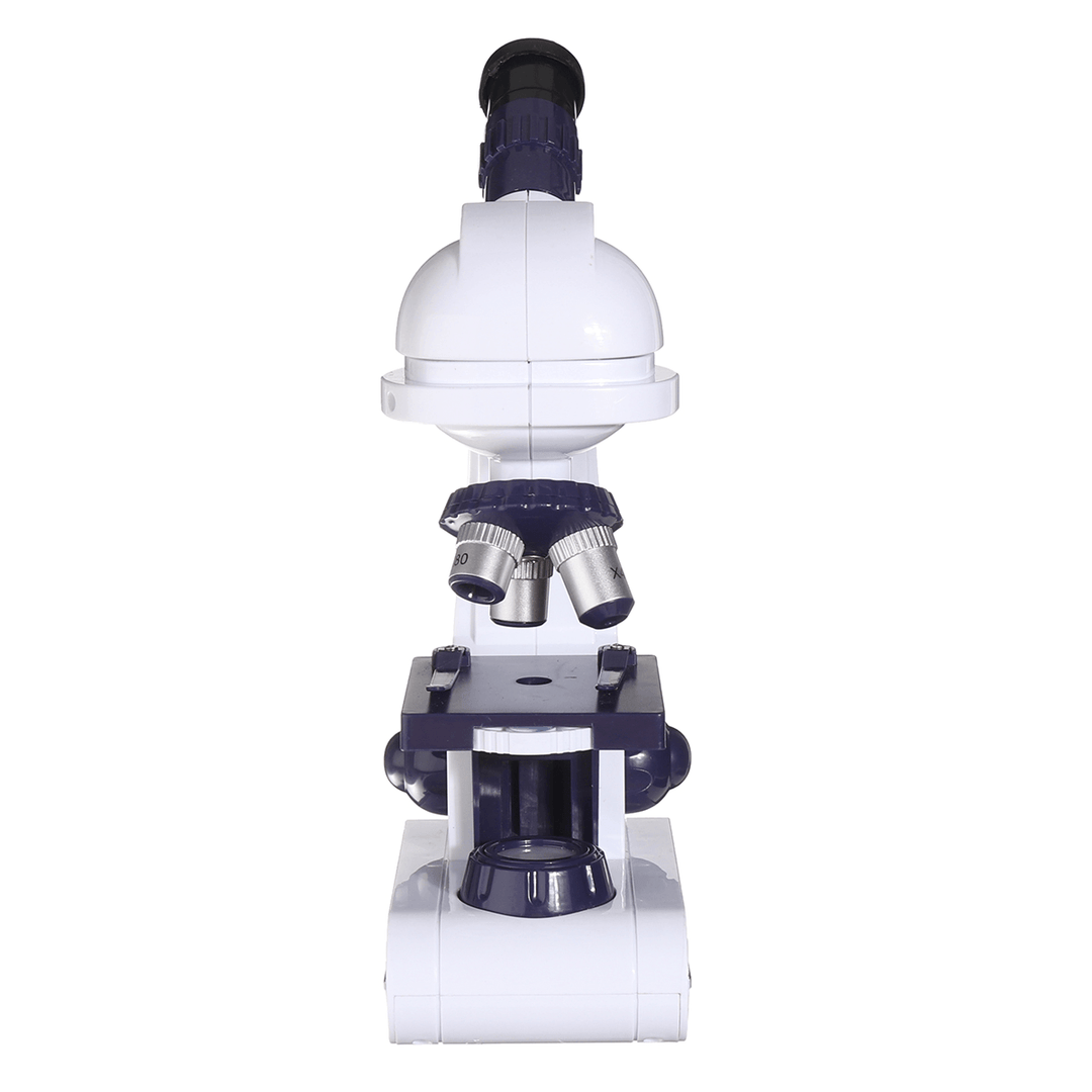 Biological Microscope Kit Children School Educational Toys Kids Gift 80X - 450X - MRSLM