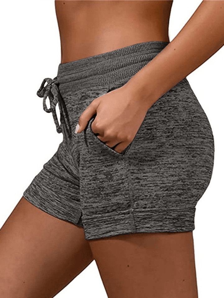 Women Casual Elastic Waist Cycling Pants Summer Sports Shorts - MRSLM