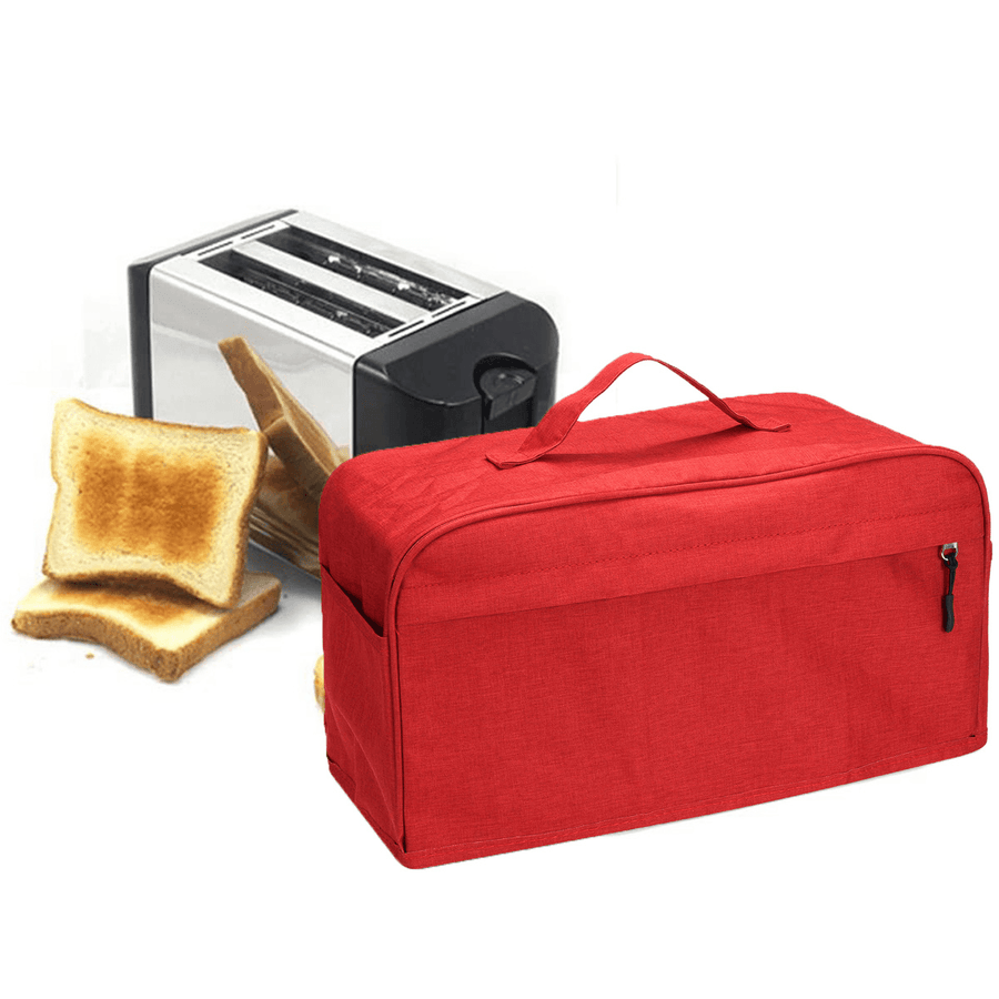 Washable Toaster Cover Polyester Dust Proof Toaster Storage Bag for Four Slice Toaster - MRSLM