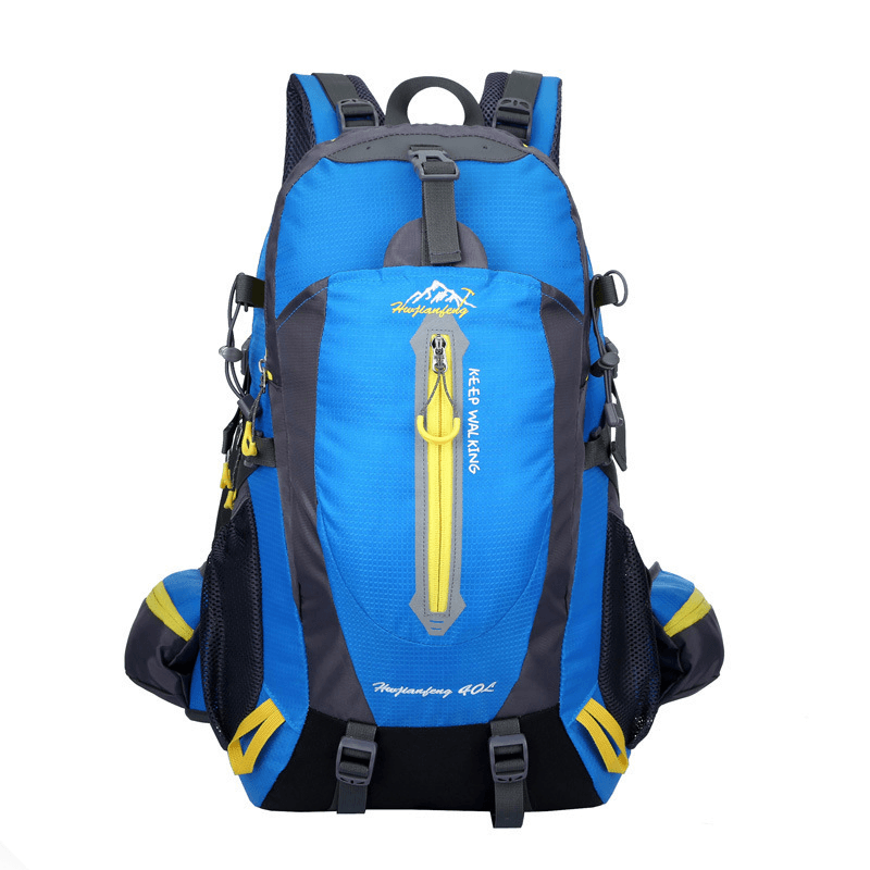 40L Climbing Backpack Waterproof Nylon Sports Travel Hiking Shoulder Bag Unisex Rucksack for Outdoor Hiking Trekking Men Women - MRSLM