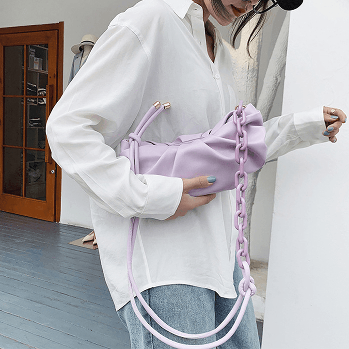 Women Fashion Solid Casual Shoulder Bag Crossbody Bag - MRSLM
