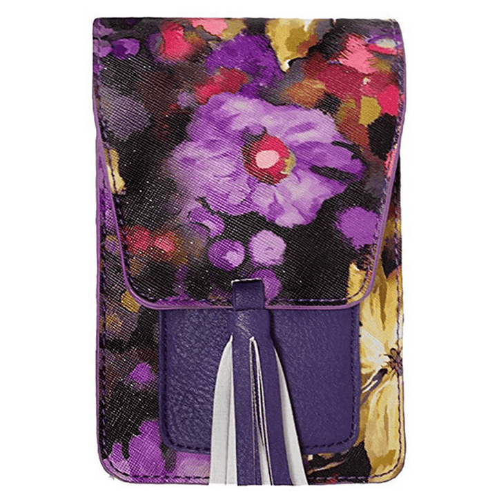 Women Casual Multi-Color Flower National Phone Bag - MRSLM