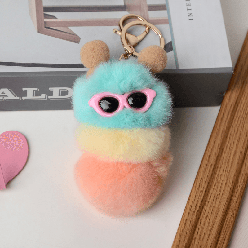 Rex Rabbit Caterpillar Fur Pendant Creative Gift - MRSLM