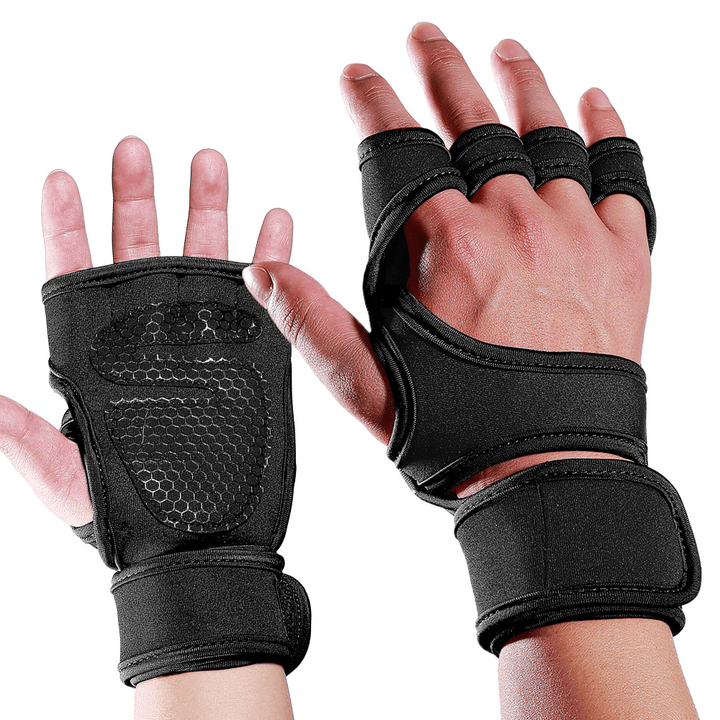 Mumian 1 Pair Sports Palm Half-Finger Gloves Man Woman Wrist Guards Antiskid Fitness Sports Gloves Hand Support - MRSLM