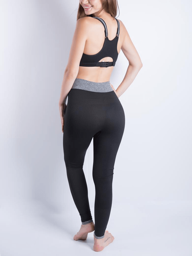 Casual Women High Waist Patchwork Yoga Running Leggings - MRSLM