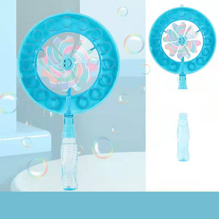 Girly Heart Bubble Wand Five Hole Multi Bubble Heart-Shaped Pinwheel Bubble Wand - MRSLM