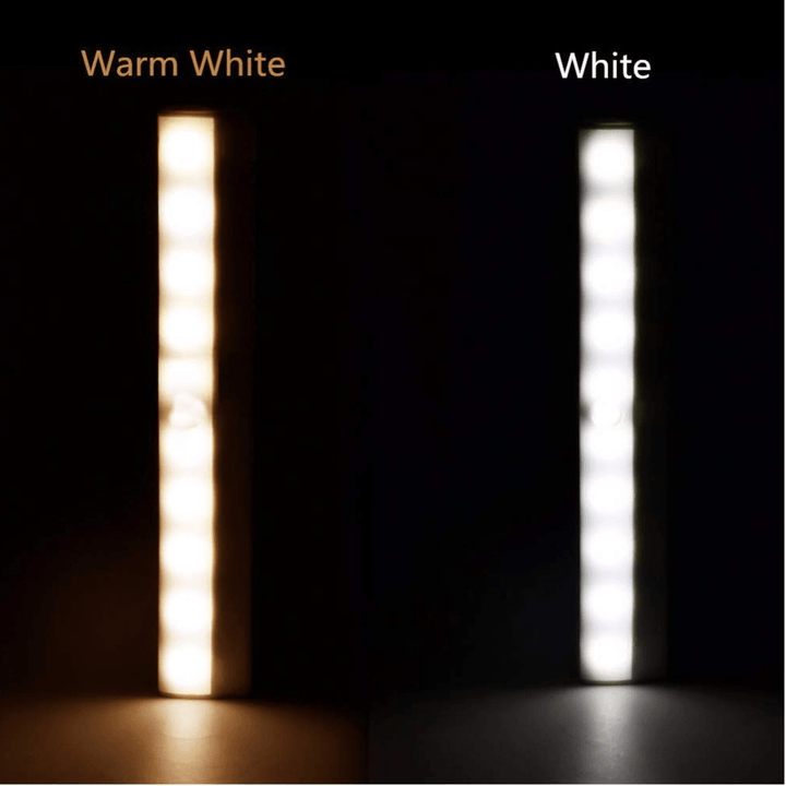 10 LED Motion Sensor Closet Light Wireless Night Cabinet Battery Powered Indoor - MRSLM