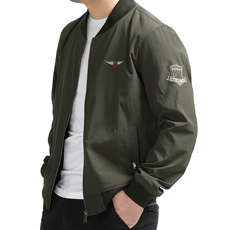 Plus Size S-5XL Loose Spring Varsity Jacket Flight Jacket - MRSLM