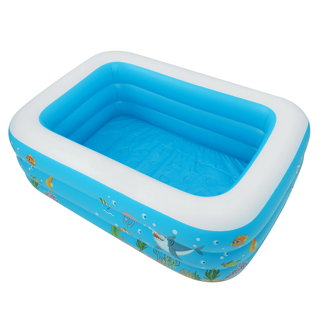 120-150CM Family Inflatable Swimming Pool 3-Ring Thicken Summer Backyard Inflate Bathtub for Kids Adults Babies - MRSLM