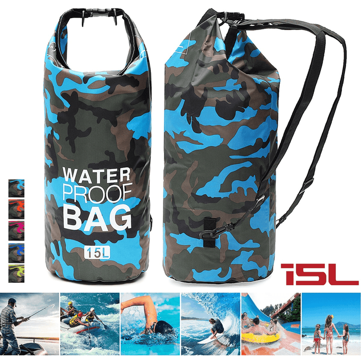 Ipree® 15L Sports Waterproof Rainproof Bag Sack Canoe Pouch Floating Boating Kayaking Camping Water Resistant Boating Bag - MRSLM