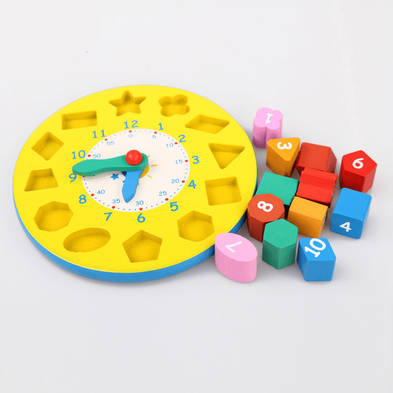 Wooden Educational Clock Face Toy for Kindergarten Children'S Cognitive Teaching - MRSLM