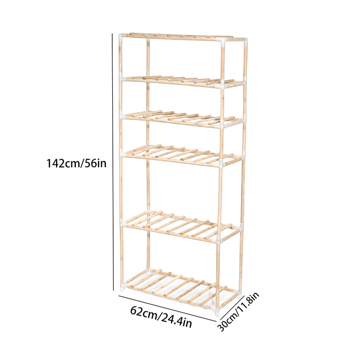 6 Tier Display Flower Stand Shelf Garden Wooden Book Storage Rack Indoor Outdoor - MRSLM