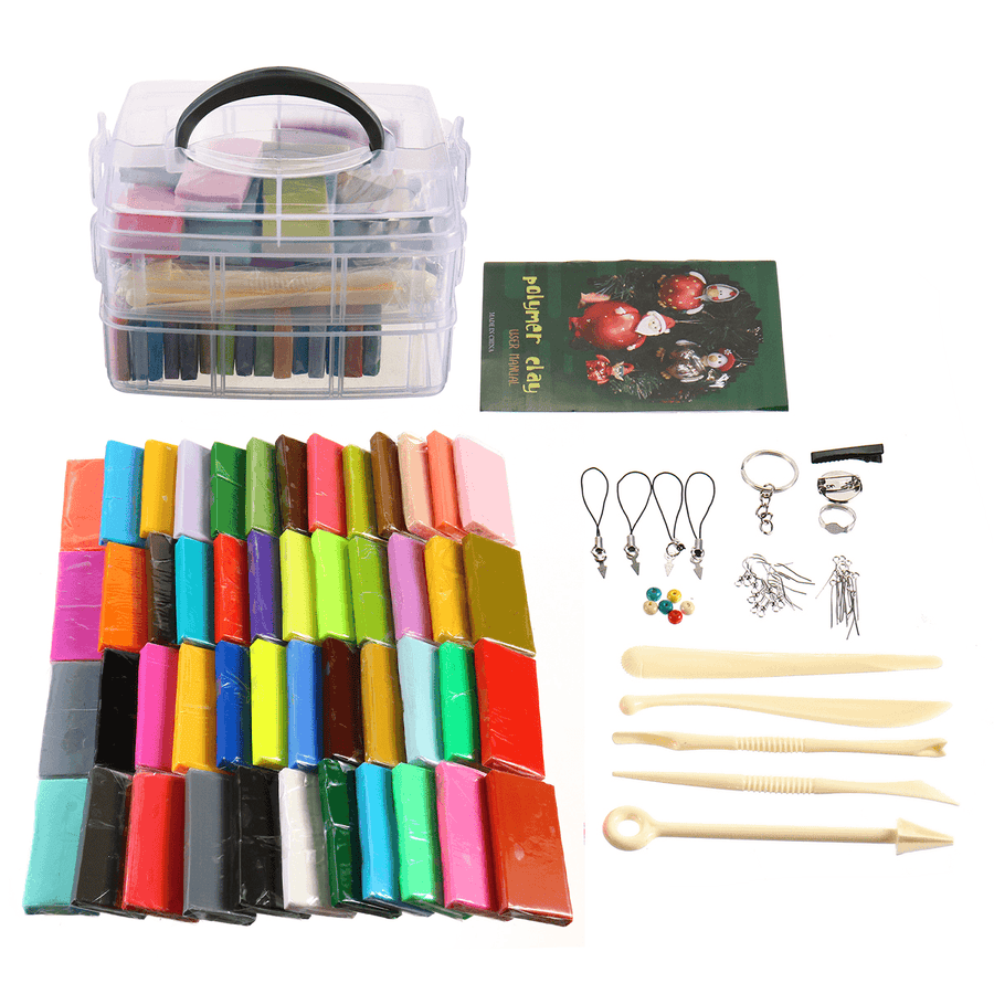 20/26/36/48 Colors Safety Non-Toxic Multicolor Clay Sets for Baby＆Children Air-Dried Polymer Clay Colored Ultra-Light Molding Improve Practical＆Thinking Ability - MRSLM