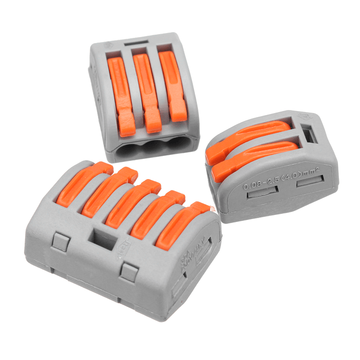 60Pc 2/3/5 Hole Electrical Connectors Wire Block Electrical Wire Connector Terminal - MRSLM
