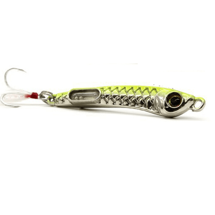 ZANLURE 1PCS 10G 15G Luminous Metal Fishing Lures Bait Sequins Submarine Shore Cast Iron Plate Baits - MRSLM