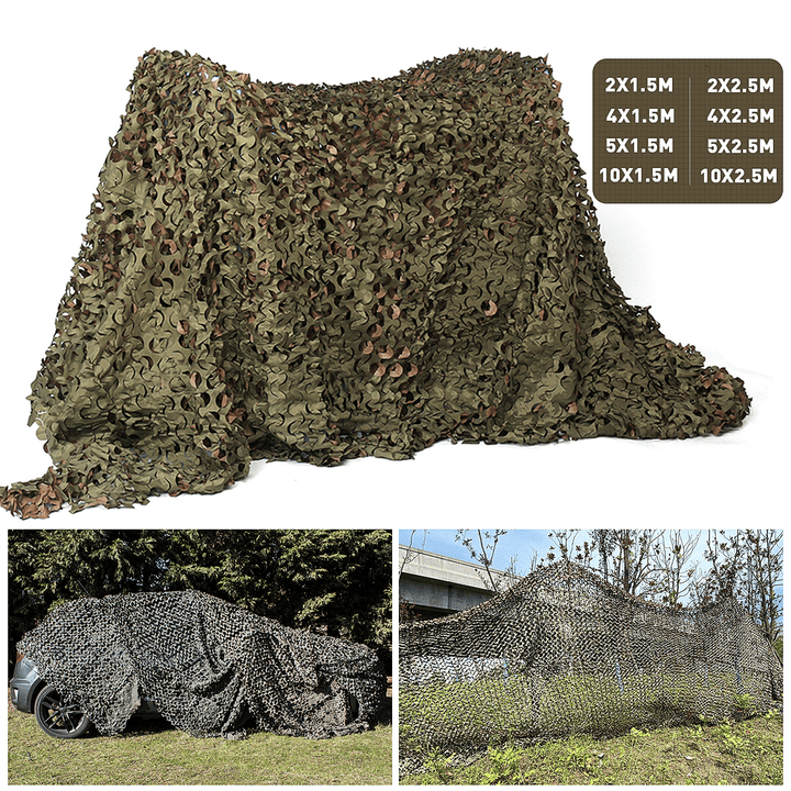 Multi-Size Camo Net Quick Dry Waterproof Camouflage Netting Reversible Green/Brown for Hunting/Shooting - MRSLM