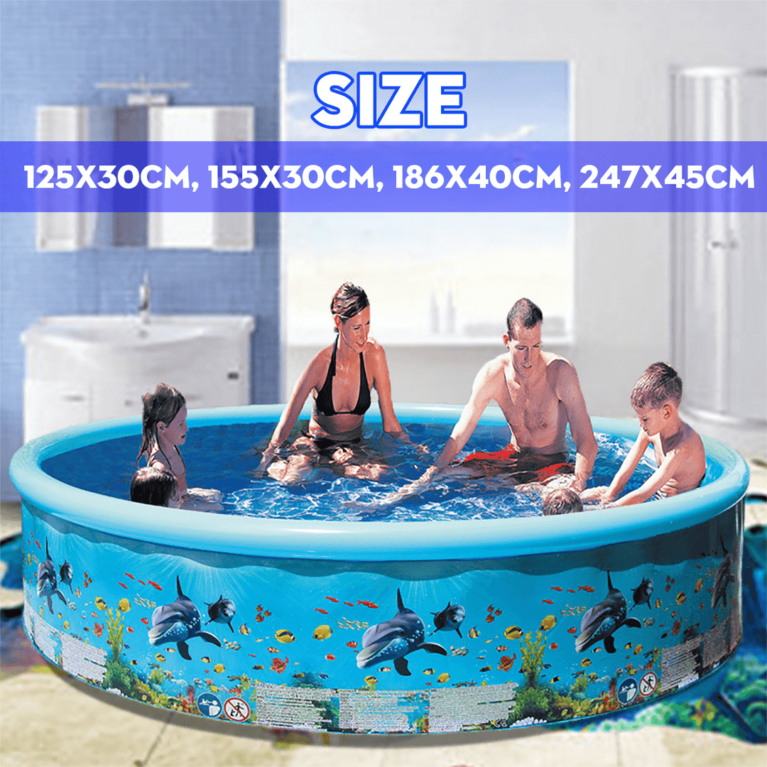 125/155/186/247Cm Retractable Inflatable Swimming Pool Large Family Summer Outdoor Play Party Supplies for Kids Adult - MRSLM