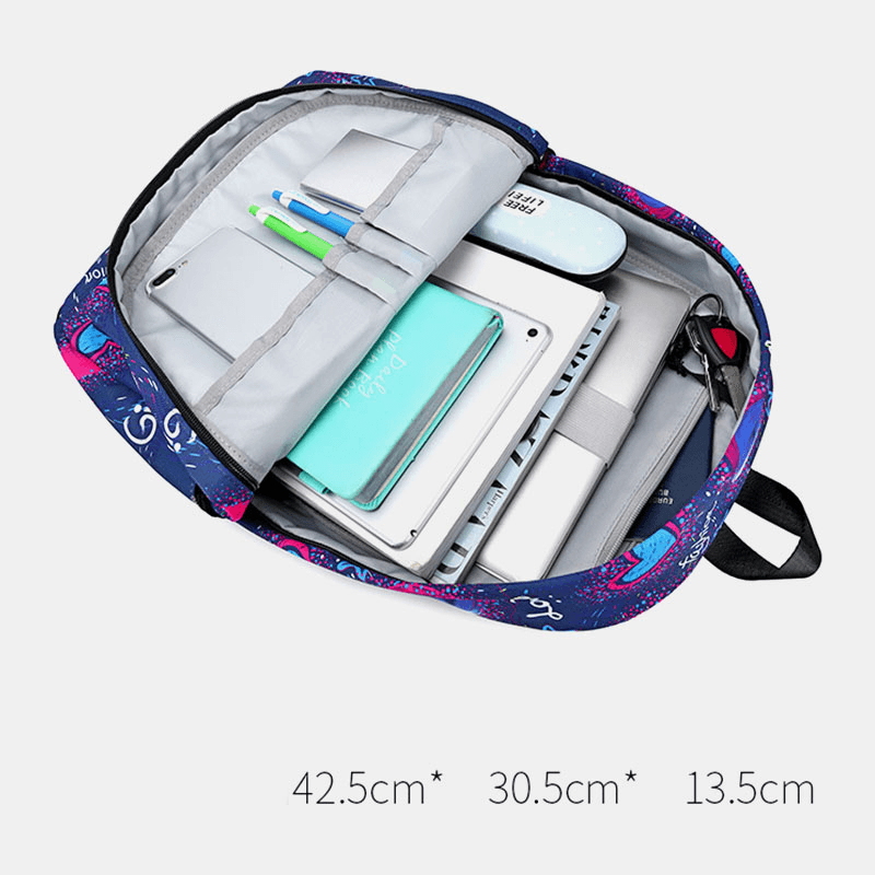 Love Pattern School Bag 15.6'' Laptop Backpack Rucksack Daypack - MRSLM