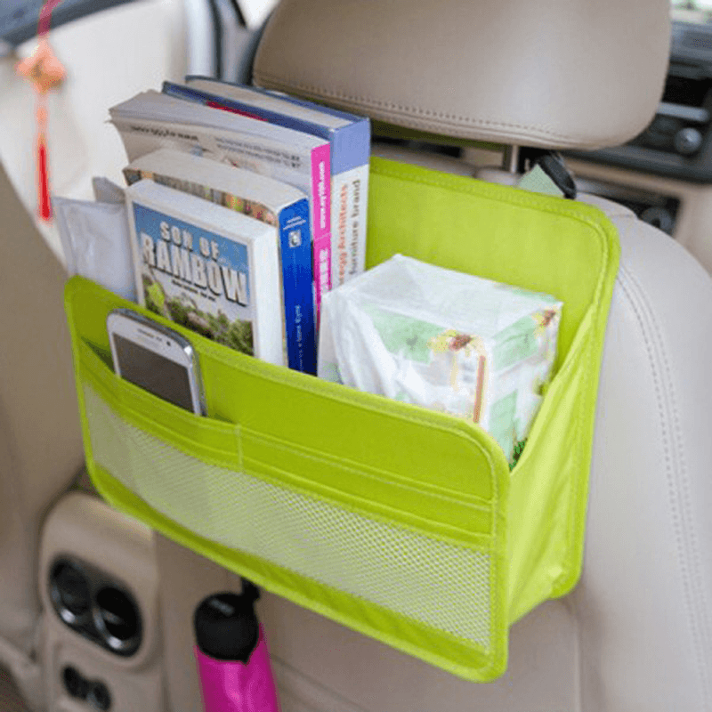 8 Colors Back Seat Organizer Oxford Fabric Hanging Storage Bag Seat Cover Protector - MRSLM