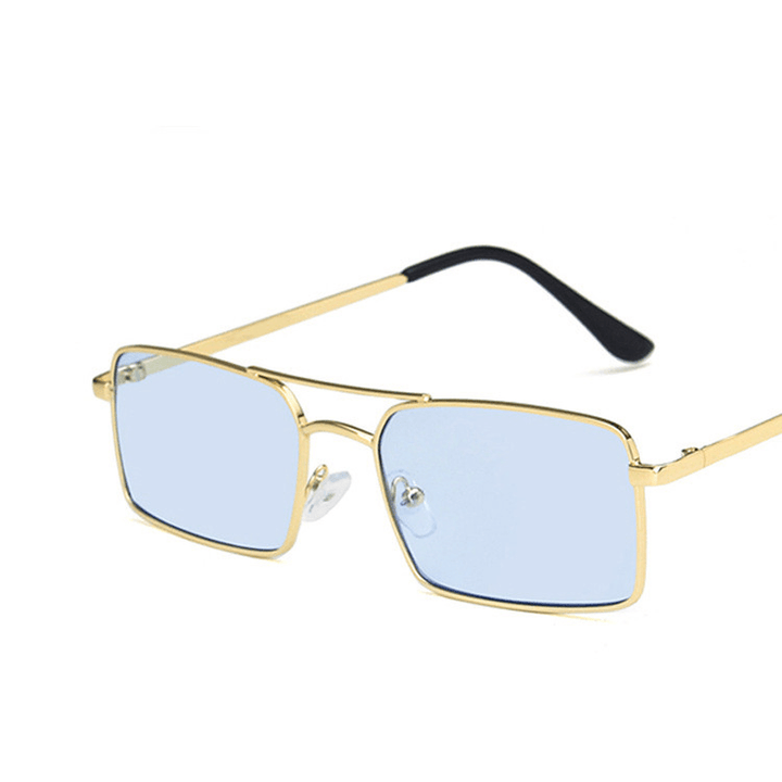 Double Beam Square Metal Sunglasses - MRSLM