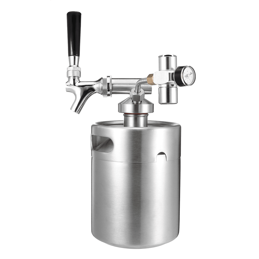 KC-BK8 4L/2L Stainless Steel 304 Beer Mini Keg Homebrew Keg Air Pressure Wine Making Tools - MRSLM