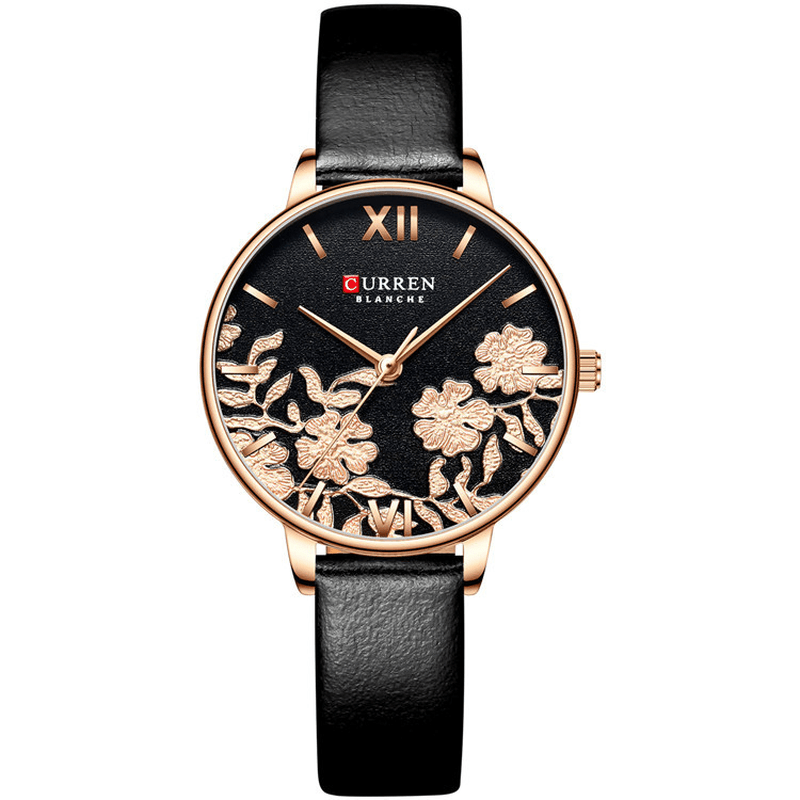 CURREN 9065 Flower Show Fashionable Ladies Wrist Watch Waterproof Quartz Watches - MRSLM