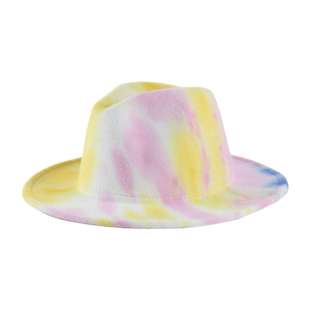 British Style Men and Women Double-Sided Tie-Dye Gradient Fashion Jazz Hat - MRSLM