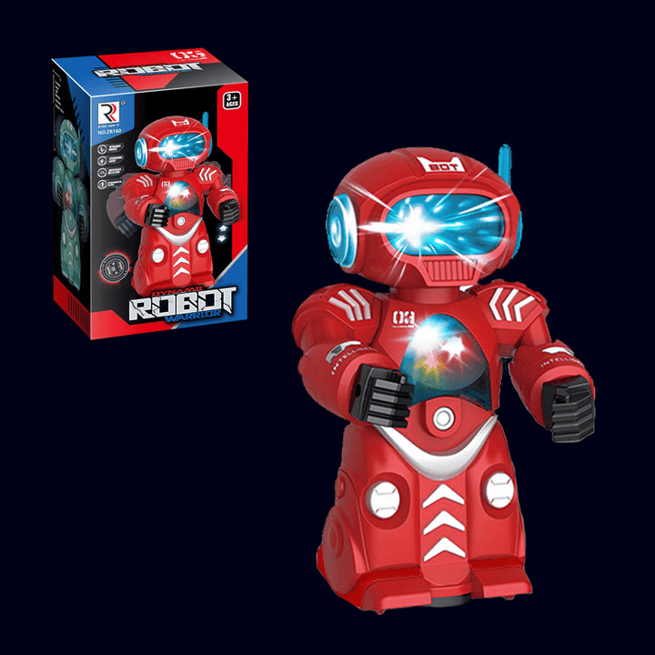 Steel Robot Light Music Children Boy Toy - MRSLM