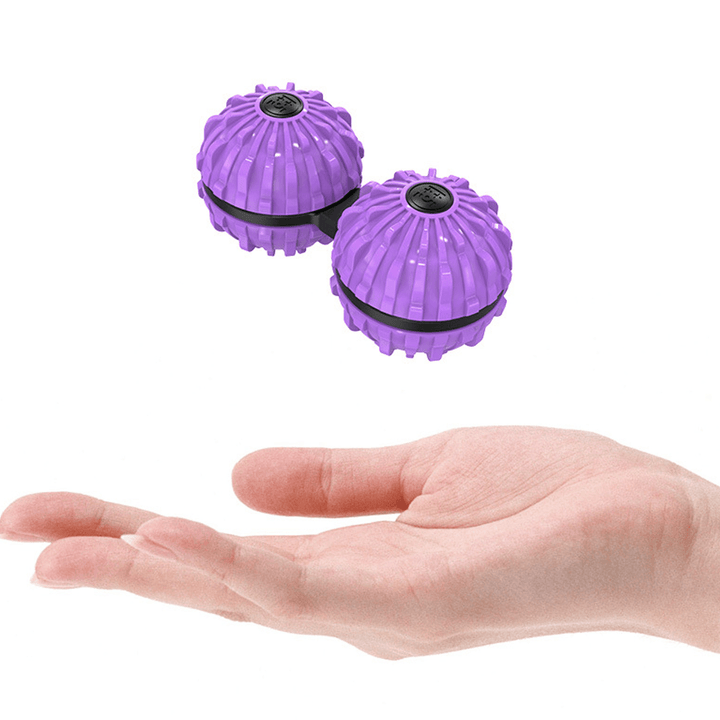 2 Pcs Siamese Massage Balls 35.6Mm ABS Yoga Palm Rotation Decompression Tool for Deep Tissue Massage - MRSLM