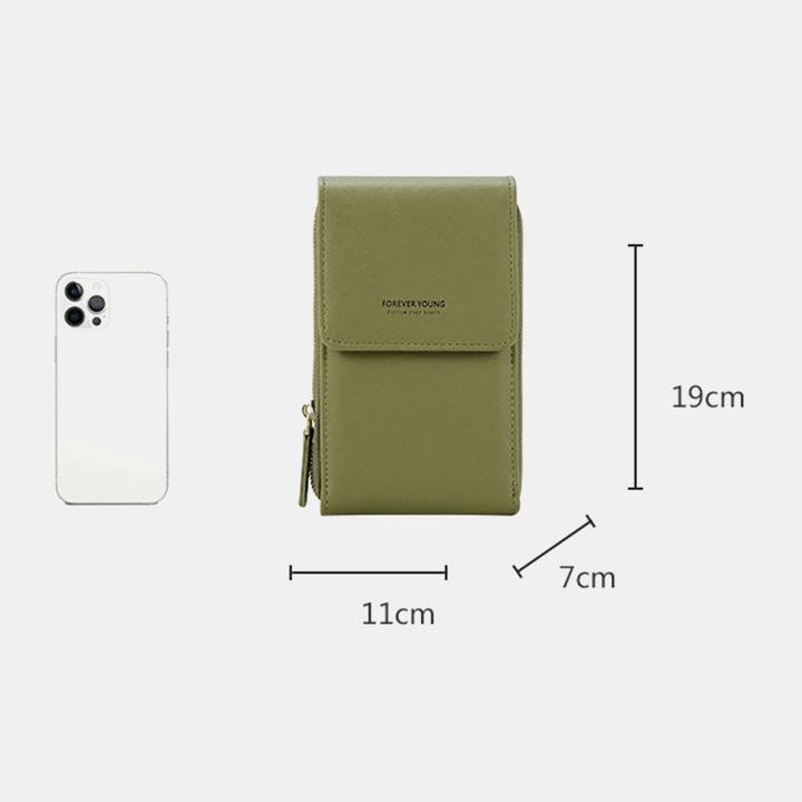 Women 6.5 Inch Touch Screen Bag RFID Clutch Bag Card Bag Large Capacity Multi-Pocket Crossbody Phone Bag - MRSLM