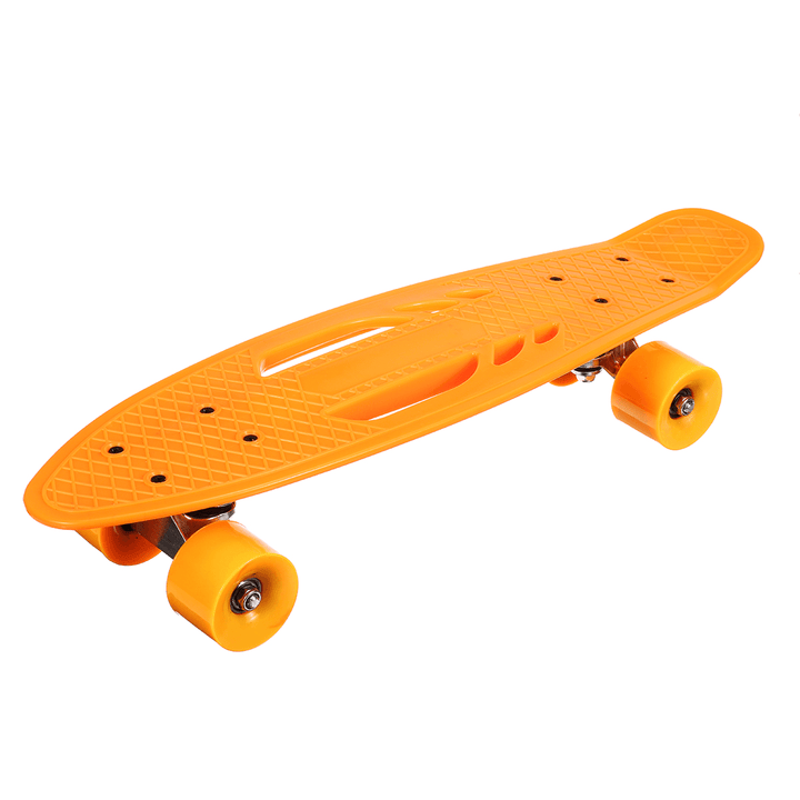 22Inch Unisex Children Adults Skateboards Hollow Design Skate Board Deck Strong Pulley Wheel High Elastic Shock Absorption PU Longboard - MRSLM