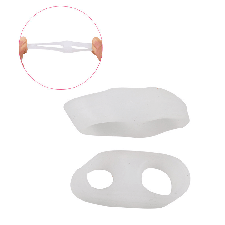 Double Ring Toe Separator Reinforced Soft Silicone Gel Straightener Bunion Protector - MRSLM