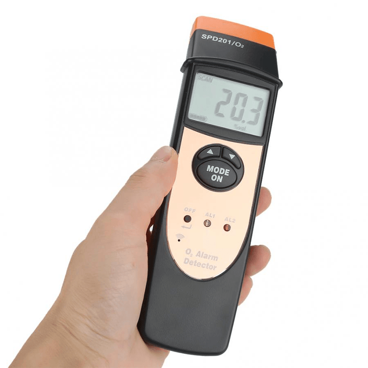 SPD201 High Portable Oxygen Alarm Digital Handheld O2 Gas Detector Tester Meter - MRSLM