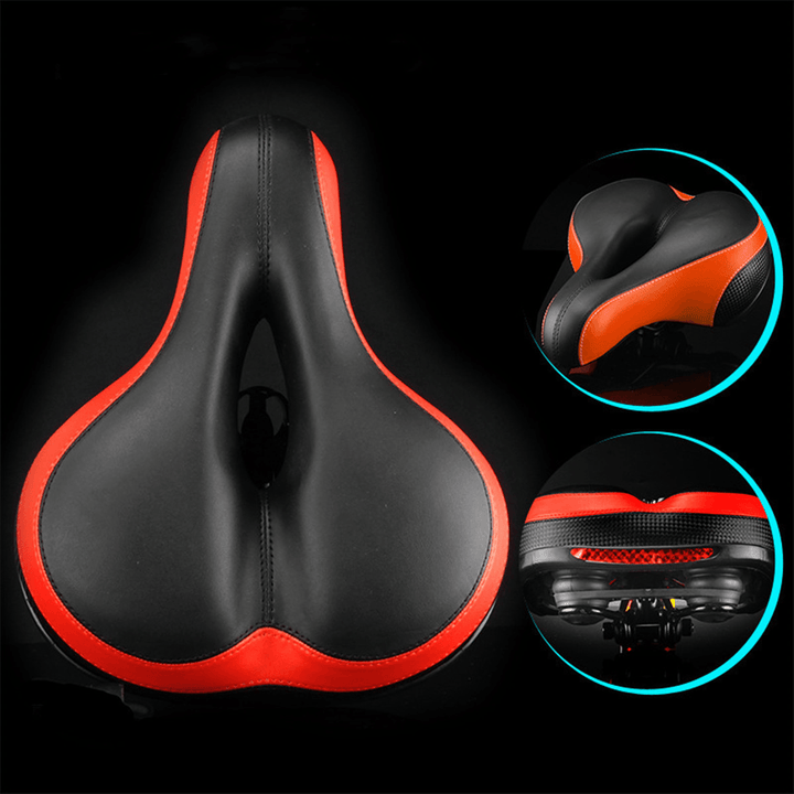 BIKIGHT PU Waterproof Vibration Damping Anti-Slip Abrasion Resistant Comfortable Universal Fit Saddle Bike Saddles - MRSLM