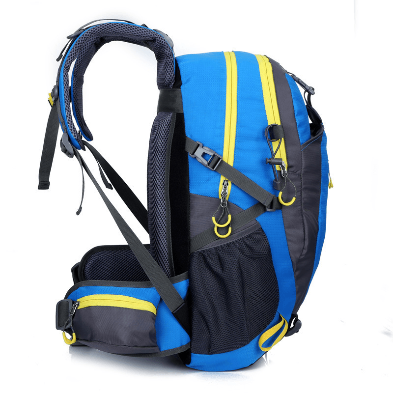 40L Climbing Backpack Waterproof Nylon Sports Travel Hiking Shoulder Bag Unisex Rucksack for Outdoor Hiking Trekking Men Women - MRSLM