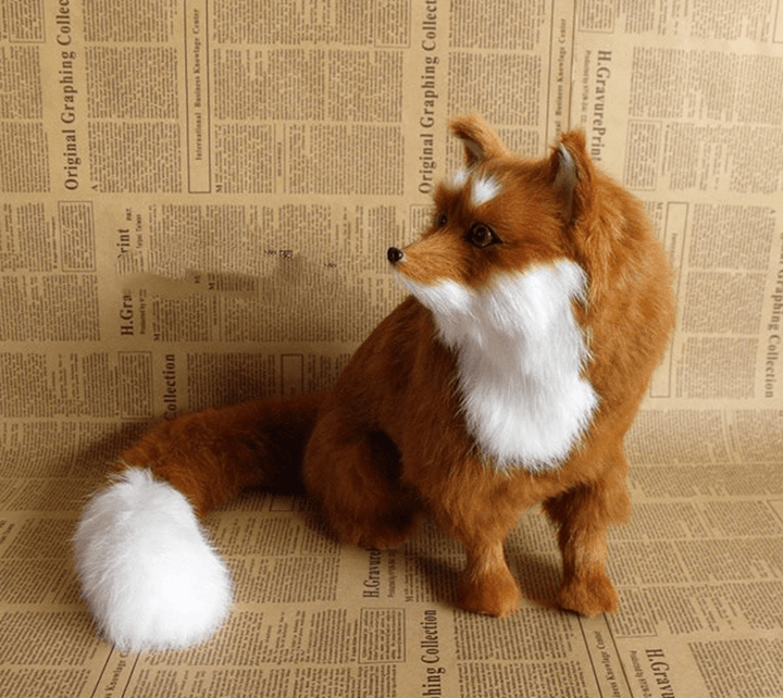 Animals Simulation Ornament Yellow Fox Plush Toys - MRSLM