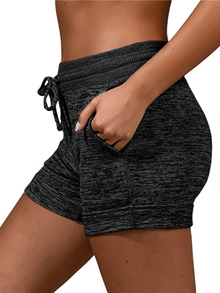 Women Casual Elastic Waist Cycling Pants Summer Sports Shorts - MRSLM