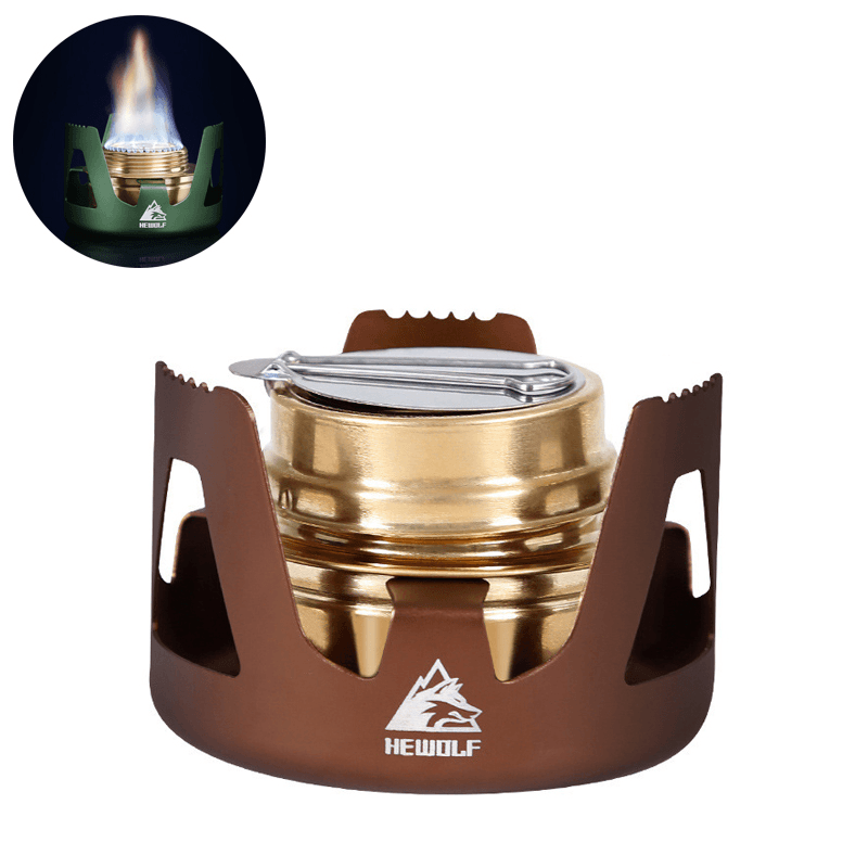 Hewolf HW-1836 Outdoor Portable Alcohol Cooking Stove Mini Burner Furnace Camping Picnic - MRSLM