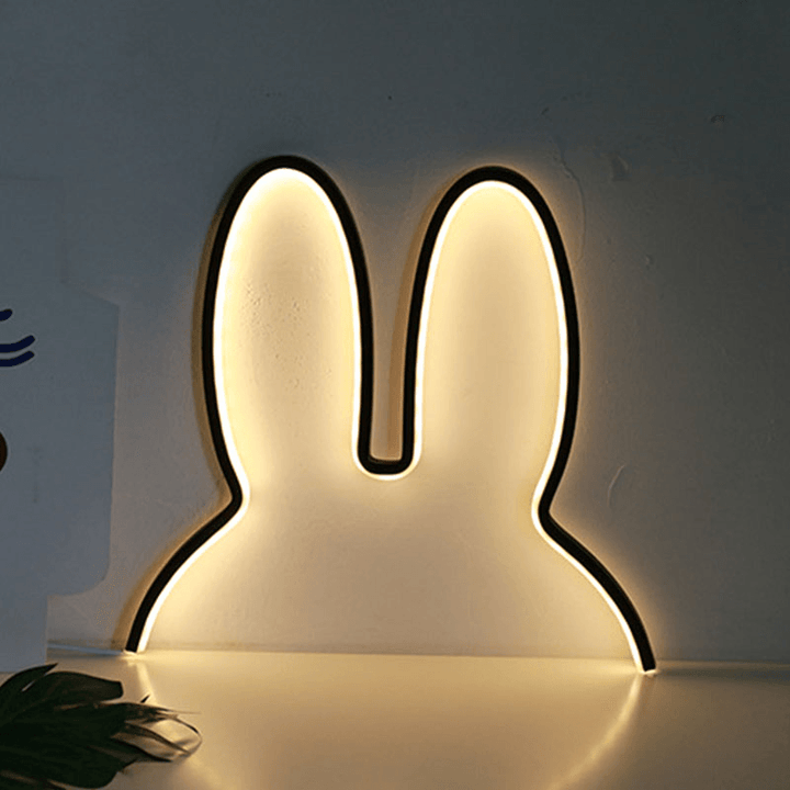 Ins Nordic Style Children Decoration Creative Led Lamp Rabbit Night Light - MRSLM